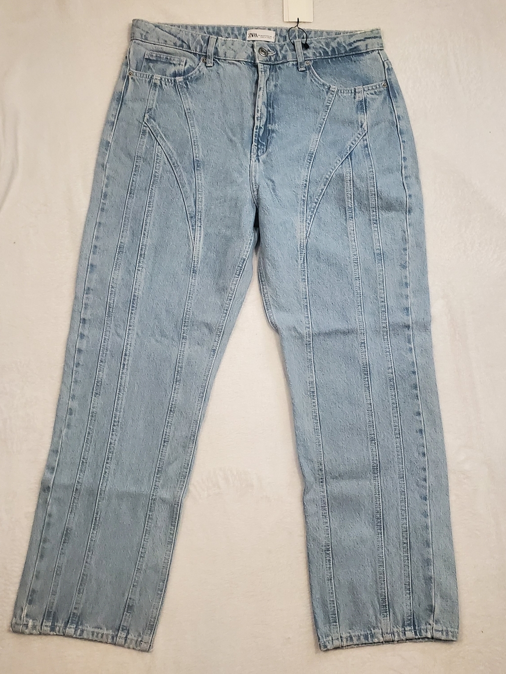 Zara NWT Light Blue Denim Jeans - Picture 5 of 6